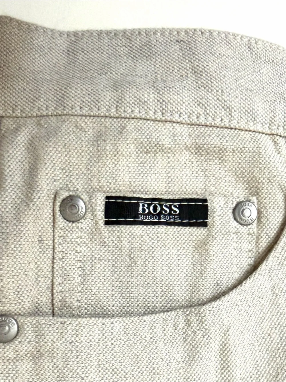 Hugo BOSS Men’s Cream Linen Cotton Vintage 90’s Pants Arkansas